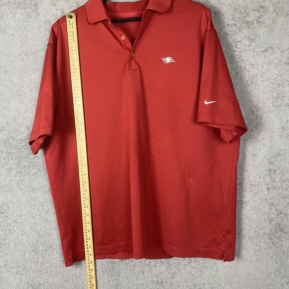 Nike Golf Disney Cruise Line Polo Shirt Mens Extra Large Red Dri-Fit Performance - Picture 5 of 9